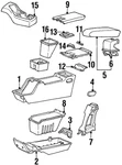 Genuine Ford Center Console XL2Z-98045A36-BAA New. Price: $113.12.